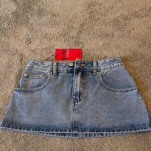 EMMIOL - Vintage Blue Micro Denim Skirt